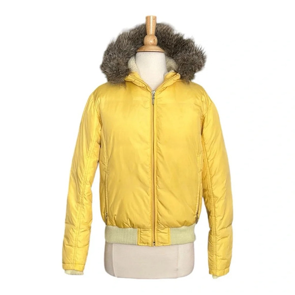 Polo Jeans Co. RALPH LAUREN Vintage Y2K Down Feather Jacket Faux Fur Hood Size S - Picture 1 of 16
